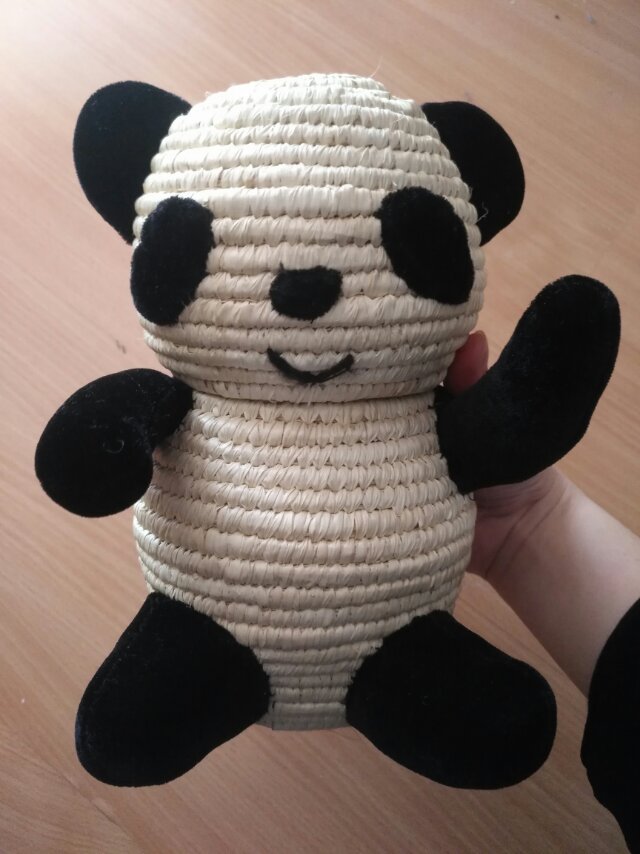 纯手工编制缝纫艺术品大熊猫，50欧一个赠送手工小礼物