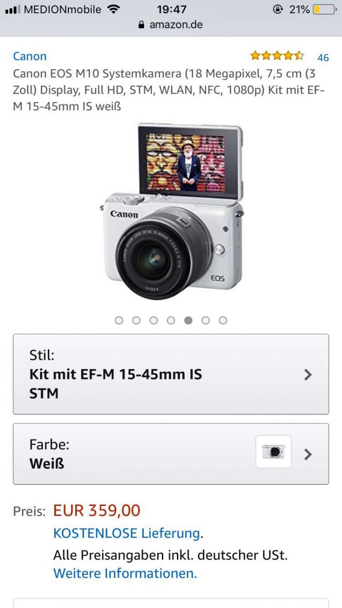 Canon EOS M10 低价出售