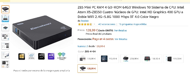 出售MINI电脑原价130，现售100，RAM 4GB+ROM 64GB WINDOWS 10 INTEL ATOMX5-Z8350