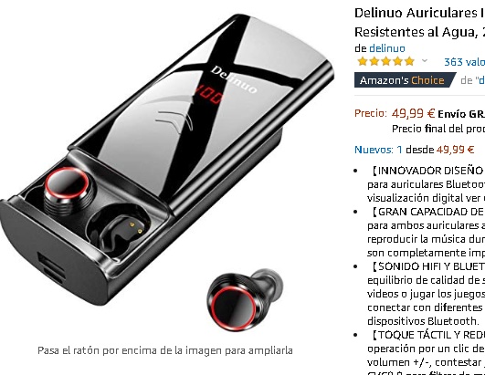 出售全新上市蓝牙5.0防水动感耳机，6000mAh充电盒原价50现售30仅此一只