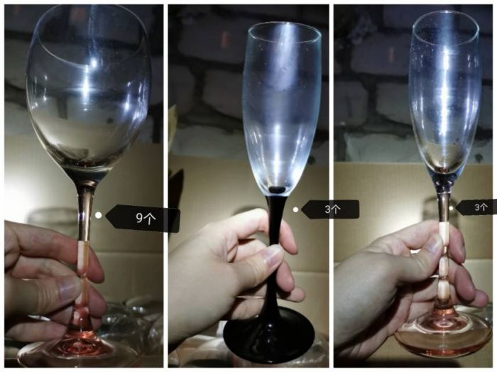 全新玻璃杯高脚杯香槟杯1欧一个有20多个